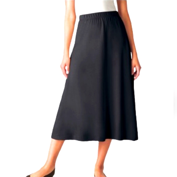 Woman Within Black Pocket Midi Skirt Sz Petite 3X - Picture 1 of 7